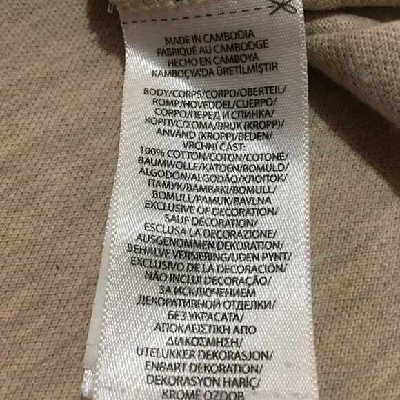 Polo Ralph Lauren Classic Fit Mens Large Polo Shirt Beige Preppy - Picture 5 of 8